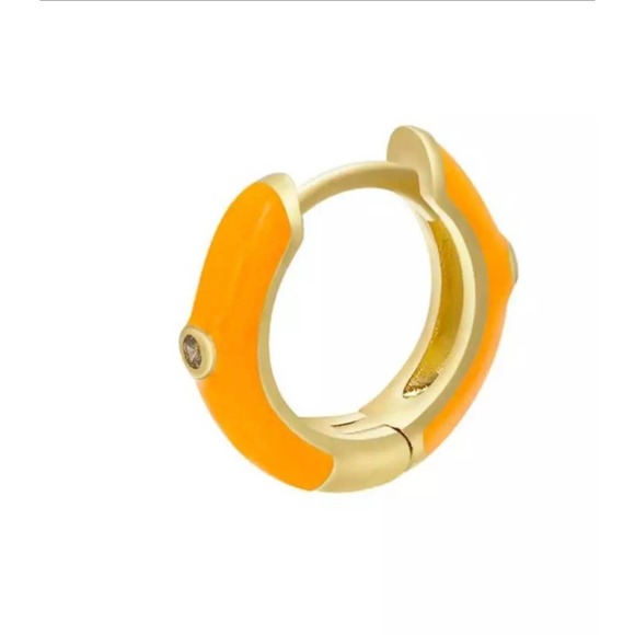 14k Huggie Gold Hoop Earrings|Message for Color - Picture 3 of 7